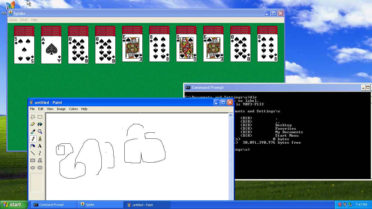 windows xp desktop
